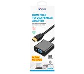 Adaptador unico hdmi macho a vga hembra