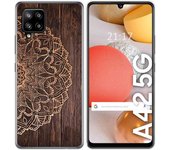 Tumundosmartphone Funda Gel Tpu para Samsung Galaxy A42 5G diseño Madera 06 Dibujos
