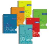 Campus A5 Bloc espiral Tapa Polipropileno cuaderno cuadricula con guia tipo lamela cochesito Tamaño A5+ Cuadrícula Pauta 3x3mm/4x4mm/5x5mm a elegir, 80 hojas,90g Pack de 6 blocs  perfectos para uso escolar, aprender a escribir y hogar, Colores Surtidos