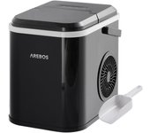 AREBOS Máquina de hielo en cubitos 1,1 L Fabricador de cubitos de hielo 12 Kg