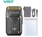 VGR Shaver Professional Electric Razor Reciprocating Shaving Machine Portable Beard Trimmer LED Razors Shaver for Men V-363