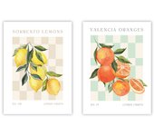 Set de 2 cuadros calidad premium con marco de madera - 30x40 cm o 50x70 cm - POSTER LAB