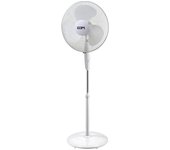 VENTILADOR DE PIE CON BASE CIRCULAR BLANCO POTENCIA: 45W ASPAS: Ø40cm ALTURA REGULABLE 110-130cm EDM