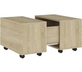 vidaXL Mesa de centro madera contrachapada 60x60x38 cm Blanco, Negro, Gris Mesita de Salón o Comedor o Auxiliar Mesa de Café Meuble Salón