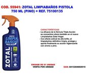 Zotal limpiabaños pistola 750 ml (pino)   75100135