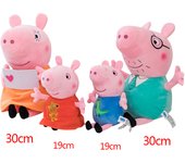 Peppa Pig Stuffed Plush Toy George Pig Mom And Dad Set Plush George Pig Family Doll Holiday Party kids Christmas Gifts Children