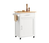SoBuy FKW102-WN Carrito Auxiliar de Cocina con un cajón y una Puerta Carrito Multifuncional 68x46x90 cm ES (68 x 46 x 90 cm)