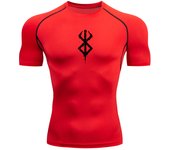 Men's Print Compression Shirts Summer Short Sleeve Rash Guard Gym Workout T-shirt Athletic Quick Dry Baselayer Undershirts Tops