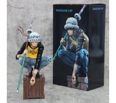 21cm One Piece Oka Shichibukai Trafalgar D Water Law Squat Posture Anime Figure Collection Model Doll Desk Decoration Statue Toy