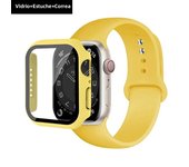 Glass+Case+Strap for Apple Watch Band 45mm 44mm 41mm 40mm 38mm 42mm Screen Protectors for Apple IWatch Series 9 8 7 6 SE 5 3 4