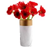 Juego de 10 amapolas silvestres artificiales, flores artificiales de tacto realista para ramo de novia o fiesta