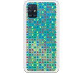 Funda compatible con Samsung Galaxy A51 - Patron Comecocos Fondo Clear
