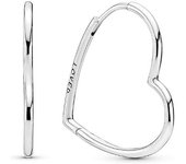 Pendientes de Ao de Plata esterlina de las mujeres de Pandora Moments asimétrics del corazón, Viene con El embalaje de Caja de Giunte original.