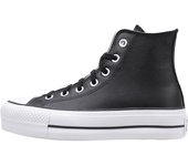 Converse Chuck Taylor All Star Platform Leather High-Top Deportivas Con Plataforma Mujer Negro