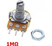 3x Potenciometro B1M ohm lineal 0,5w 15mm + 6x Perilla colores