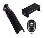 Flexible Cell Phone Tripod Mini Tripod with Phone Holder 1/4-20 Screw 360 Degree Swivel For Travel Photography