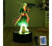 Actions Figure One Piece Luffy Zoro Anime Figures 3D Lamp PVC Action Collection Model Toys LED Night Light Kid Christmas Gift