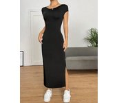 Jocoo Jolee Womens Summer Backless Dresses 2024 Bodycon Maxi Tube Dress Strapless Side Slit Vacation Outfits