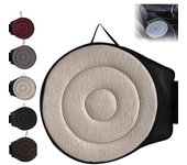 Cojín de asiento giratorio 360 para coche, beneficioso cojín de asiento giratorio 360, almohadilla de asiento de coche de espuma viscoelástica giratoria portátil, cojín de asiento giratorio 360 grados soporte para personas mayores (negro)