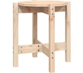 vidaXL Mesa de centro de madera maciza de pino Ø42,5x45 cm Natural, Blanco, Gris Mesita de Salón o Comedor o Auxiliar Mesa de Café Meuble Salón