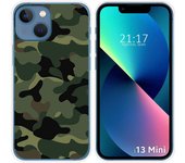 Funda Silicona compatible con iPhone 13 Mini (5.4) diseño Camuflaje Dibujos