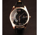 YAZOLE Men's Fashion Sport Stainless Steel Case Leather Band Quartz Analog Wrist Watch mens watches top brand luxury Wristwatch