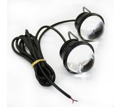 2Pc Strobe Flash Eagle Eye Daytime Running Light LED Bright Light DRL Driving Reverse Backup Light Motorcycle Fog Lamp Headlight