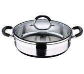 Tartera Ø28x7,5cm 3,8L Acero Inoxidable con Tapa Foodies BGMP-1503-BK Masterpro