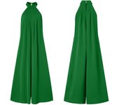 ZANZEA Women Maxi Jumpsuits 2024 Summer Wide Leg Playsuits Solid Holiday Chic Sleeveless Overalls Party Elegant Wide Leg Rompers