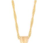 Collar con colgante de mapa de la República del Congo chapado en oro, cadena, joyería con mapa de Brazzaville