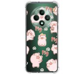 Tumundosmartphone Funda Silicona Antigolpes para Oppo Reno 12F 4G / 12 F 5G diseño Cerdos Dibujos