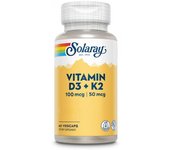 Solaray Vitamina D3-K2 60 Cápsulas