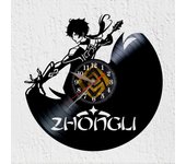 VinyWoody Reloj de Pared Disco de Vinilo Impacto Otaku Zhongli Videojuego Decoracion