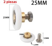2PCS Shower Door Rollers/Runners/Wheels Single Wheel 19/23/25/27mm Sliding Roller Bearing Wheel Runners Replacement Hardware