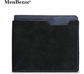 Nueva cartera corta para hombre de MenBense, de piel sintética esmerilada, estilo casual y moderno.