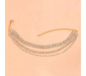 Stonefans Bling Layered Barefoot Anklet for Women Bracelets Jewelry Leg Rhinestone Foot Chain Summer Beach Jewelry Gifts Holiday