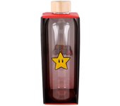 Botella cristal Super Mario Bros Nintendo 1030ml. Botella reutilizable de diseño ergonómico. Mantén tus bebidas frescas y contribuye al cuidado del medio ambiente.