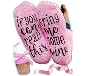 Regalos para ella - Calcetines divertidos con la frase "¡Si puedes Leer esto, tráeme té, Vino y más!" - Regalos de cumpleaños para Mujer