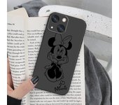 Disney Mickey Minnie Couple Phone Case For Apple iPhone 14 13 12 11 SE XS XR X 7 8 6 mini Plus Pro MAX Soft Black Cover