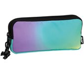 ESTUCHE CON 3 CREMALLERAS SUNSET, VERDE-LILA MILAN