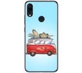 Tumundosmartphone FUNDA de GEL TPU para Xiaomi Redmi Note 7 diseño Furgoneta Dibujos