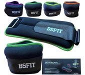 BSFIT® Par de Tobilleras o Muñequeras con Peso de Neopreno - Set de Pesas para Tobillos y Muñecas - 0,5kg, 1kg, 1,5kg ó 2kg