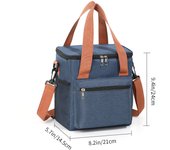 Bolsa de almuerzo cruzada de moda con aislamiento grueso y gran capacidad para uso comercial.