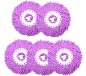 5pcs/lot Household Sponge Fiber Mop Head Refill Replacement Home Cleaning Tool Microfiber Floor Mop Head 360 Spin Cleaning Pad
