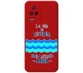 Funda Silicona Líquida Roja para Xiaomi Poco F4 5G diseño Agua Dibujos