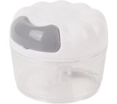 Picadora de ajo manual, mini picadora de ajo doméstica, picadora de ajo transparente multiusos segura con cordón para ajo, jengibre y cebolla (