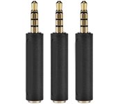 3.5mm OMTP to CTIA Conversion Earphone Adapter for Earphone Black (3PCS)