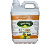 Fertibono CitriPlus: Abono Cítricos, (5L), Rico en Hierro, Zinc, Magnesio, NPK y Mat. Orgánica - Abono Plantas con Extractos Vegetales, Ecológico, Residuo Cero