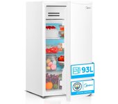 Midea Nevera Pequeña 93L - Mini Frigorífico Compacto para Hogar y Oficina - Frigorífico Pequeño Bajo Consumo Sin Congelador - Mini Bar Silencioso para Caravana y Camping con Zona fría de 0º/-3º