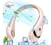 Ventilador de Cuello recargable Ventiladores de Cuello 360 ° Enfriamiento 18 horas, Ventilador de Cuello plegable Carga USB Ventiladores personales sin Aspas Cuello Redondo Silencioso, 3 velocidades de Potencia